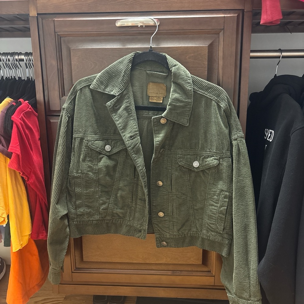 Olive American Eagle Outfitters Jean jacket